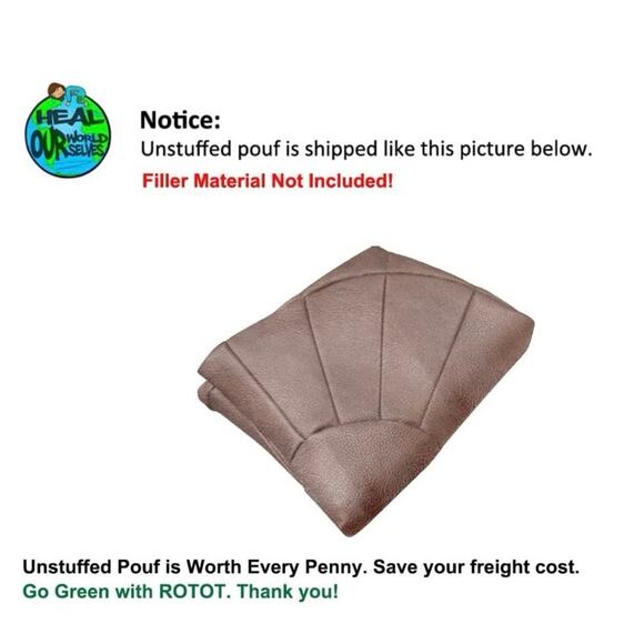 ROTOT Decorative Pouf, Ottoman, Bean Bag Chair,Foot Rest, Storage Unstuffed NEW - Picture 6 of 7